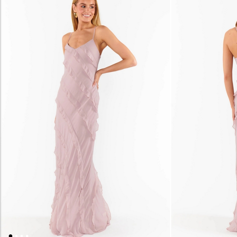 Show Me Your MuMu Blush Pink Ruffled Maxi Dress - Picture 3 of 9